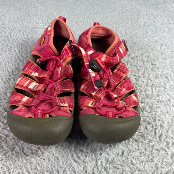 Keen Other - KEEN Newport H2 Pink Orange Plaid Waterproof Sandals Kids Size 3 US 35 EU